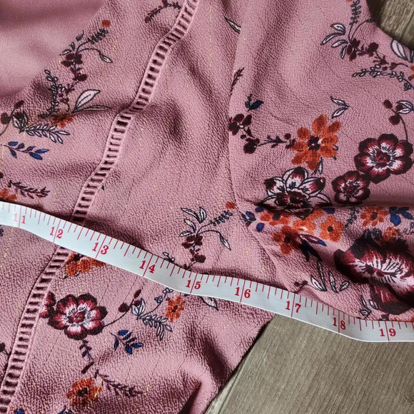 Lily Rose Mauve Floral Metallic Striped Women's Mini Dress Size XS NWOT - Picture 14 of 14